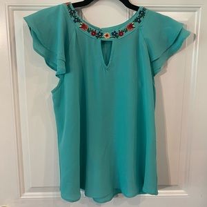 Women’s floral embroidered blouse shirt